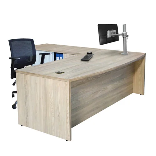 Discovery Bowfront Desk with Side Cabinet