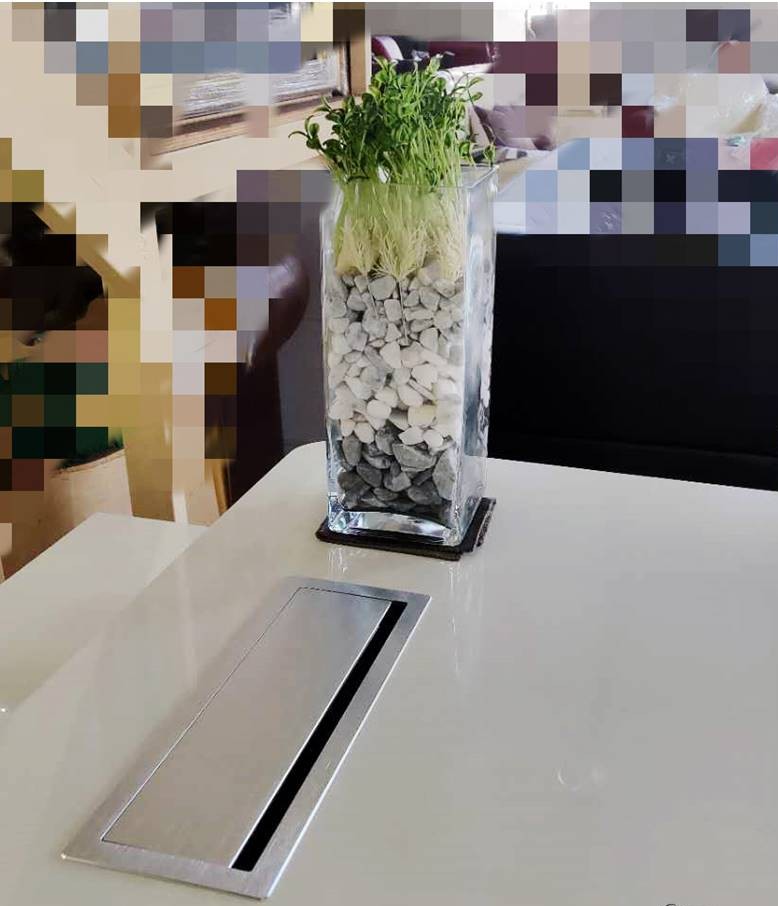 Moritz 1.6×1.6m Gloss White L Shape Office Desk w/Cabinet Fluid Steel Leg