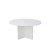 Motriz 1.1m Round Meeting Table – Gloss White