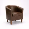 Kelly Leather Touch Tub Armchair