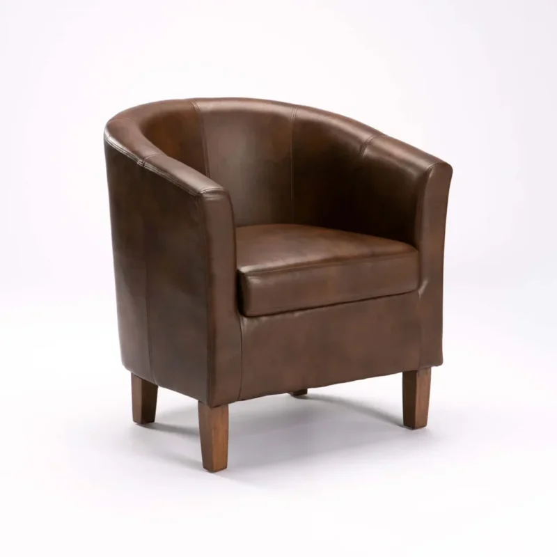 Kelly Leather Touch Tub Armchair